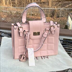 Dasein Pink Quilted Satchel Bag
